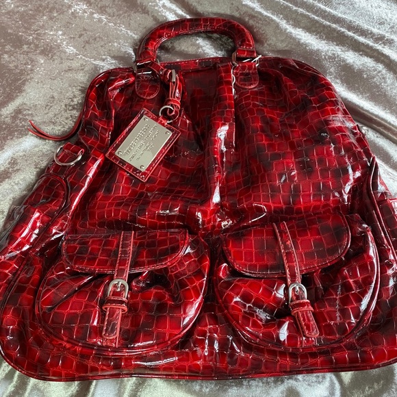 D&G burgundy crocodile leather handbag - Picture 4 of 6